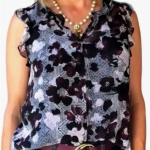 CAbi Weaver Blouse #3618 Size Small